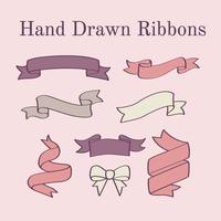Hand Drawn Ribbons Vector