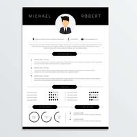 Vector de plantilla de curriculum vitae corporativo