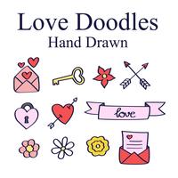 Hand Drawn Love Doodles vector