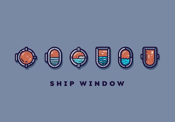 Free Ship Window Vector