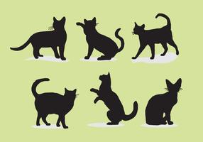 Ilustración de vector de siluetas de gato