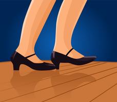 Vector ilustración de pies de baile de tap