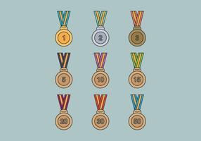 Set Of Medals vector