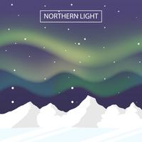 Northern Lights Landscape Vector Background