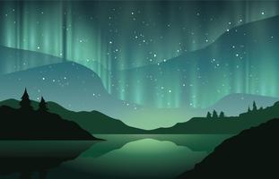 Beautiful Northern Lights vector