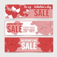 Vector de San Valentín día venta Banners