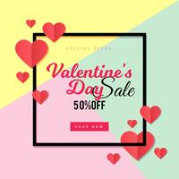 Fondo de venta del día de San Valentín vector