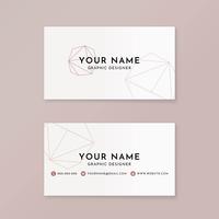 Girlie graphic design business card vector