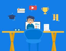 Iconic E-Learning Vectors