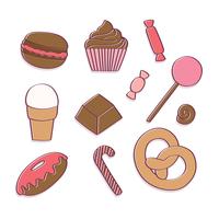 Hand Drawn Sweets and Candy vector
