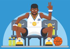 Exaggerated basketball player vector
