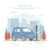 Vector de coche eléctrico