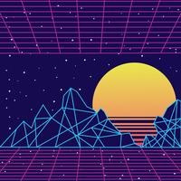 Retro Vintage 80s estilo geométrico Resumen de antecedentes vector