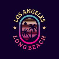 Vintage Los Angeles, Neon Colors vector