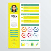 graphic Designer Resume Template vector