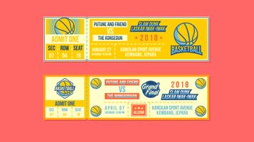 Basketball Event Ticket Free Vector