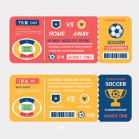 Soccer Championship Ticket Vector