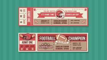 Football Champion Event Ticket Free Vector