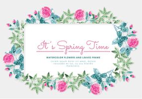 Vector Spring Floral Frame