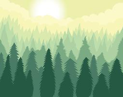 Abstract Forest Illustration vector