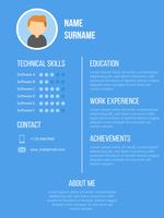 vectores únicos de diseño gráfico del curriculum vitae