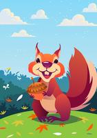Cute Critters Squirrel vector