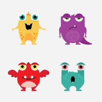 Cute little monsters vector