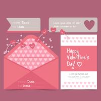 Vector Valentine's Day Card and Envelope