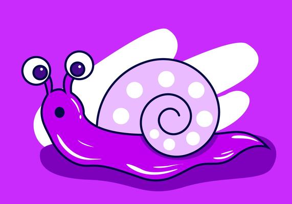 Cute Insect Snail Vector