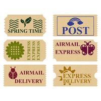 Springtime Postage Stamps vector