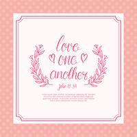 Tipografía de Love One Another Lettering gratis vector