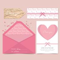 Valentine's Day Stationery  vector