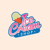 Logotipo moderno helado vector