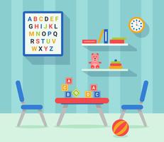 Kids Room Decor Flat vector 