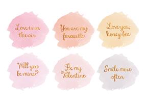 Vector Valentine's Day Messages