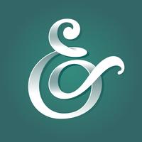 Light And Shadow Custom Ampersand Free Vector