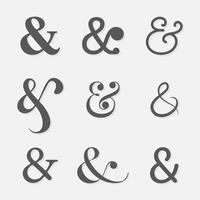 ampersand set vector