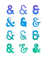 Set Of Ampersand Logo vector