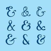 ampersand set vector