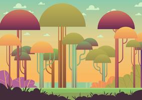 Colorful Abstract Forest vector