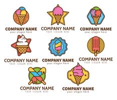 Ice cream shop logo vector