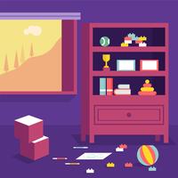 Kids Room Decor Vector Illustration