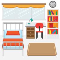 vector de decoración de habitación de niños