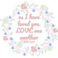 Tipografía Love One Another vector