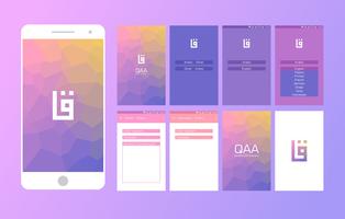 Arabic Dictionary Mobile App UI Vector