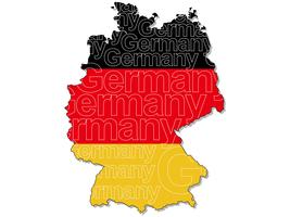 A map of Germany. vector