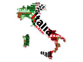 A map of Italy. vector