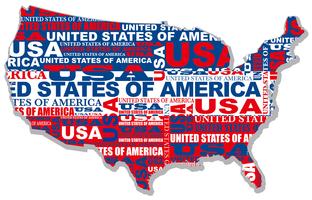 A map of the USA. vector