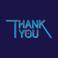 Simple and Cool Thank You Typography Concept vector