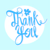 Thank You Hand Lettering Style vector